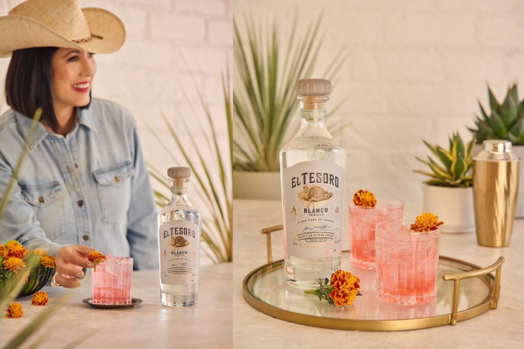 Beautiful imagery of tequila for El Tesoro Tequila.